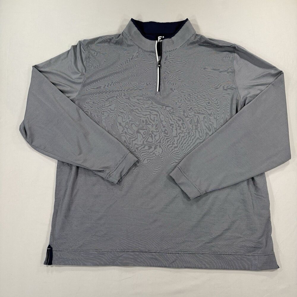 FootJoy FJ ProDry 2XL Performance Stretch Pencil Stripe 1/4 Zip Pullover Golf